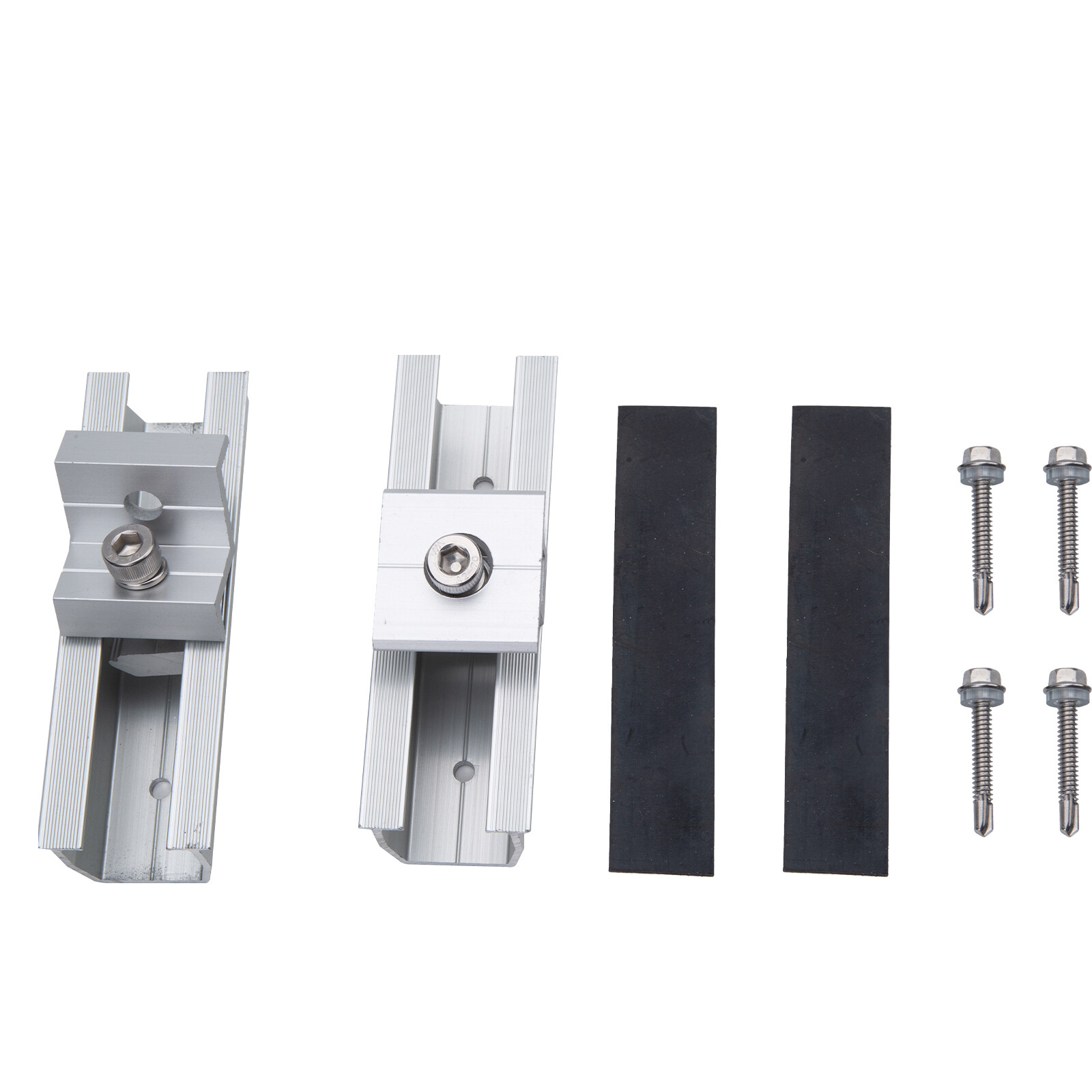 Universal Solar Panel Roof Mounts Brackets Kit for 1-4 Pcs Solar Panels Mounting