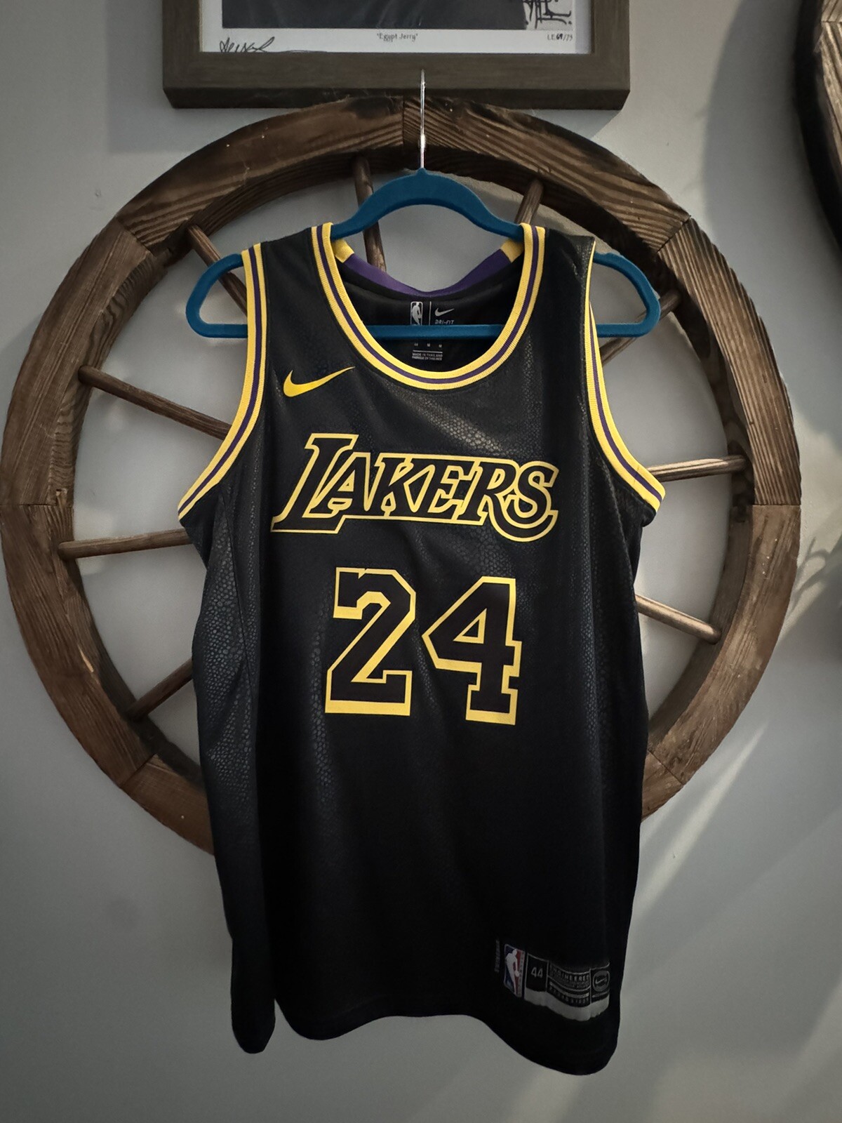 Nike Kobe Bryant 24 LA Lakers Black Mamba Snakeskin Scales Jersey Swingman Sz M