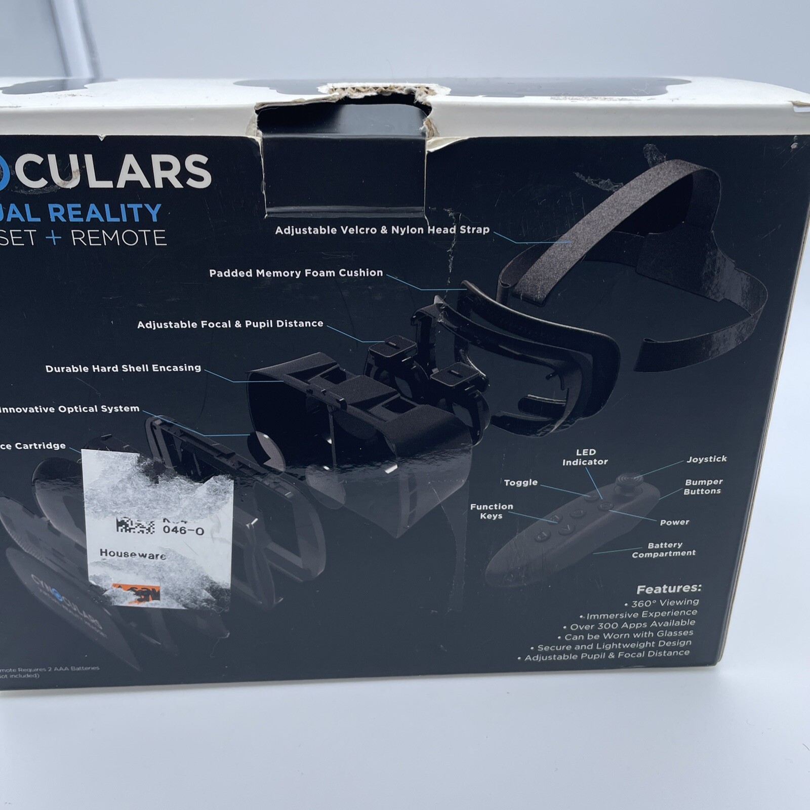 Cynoculars Virtual Reality Headset & Remote-As Seen On T.V. -