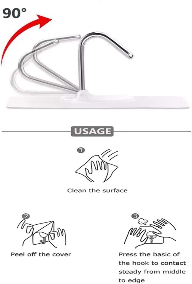 Wall Hooks 13lb(Max) Transparent Seamless Hooks Home Kitchen Durable