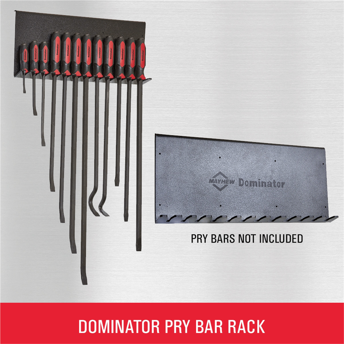 Mayhew Tools 13070H 12pc Pry Bar Rack (Pry Bars Not Included)