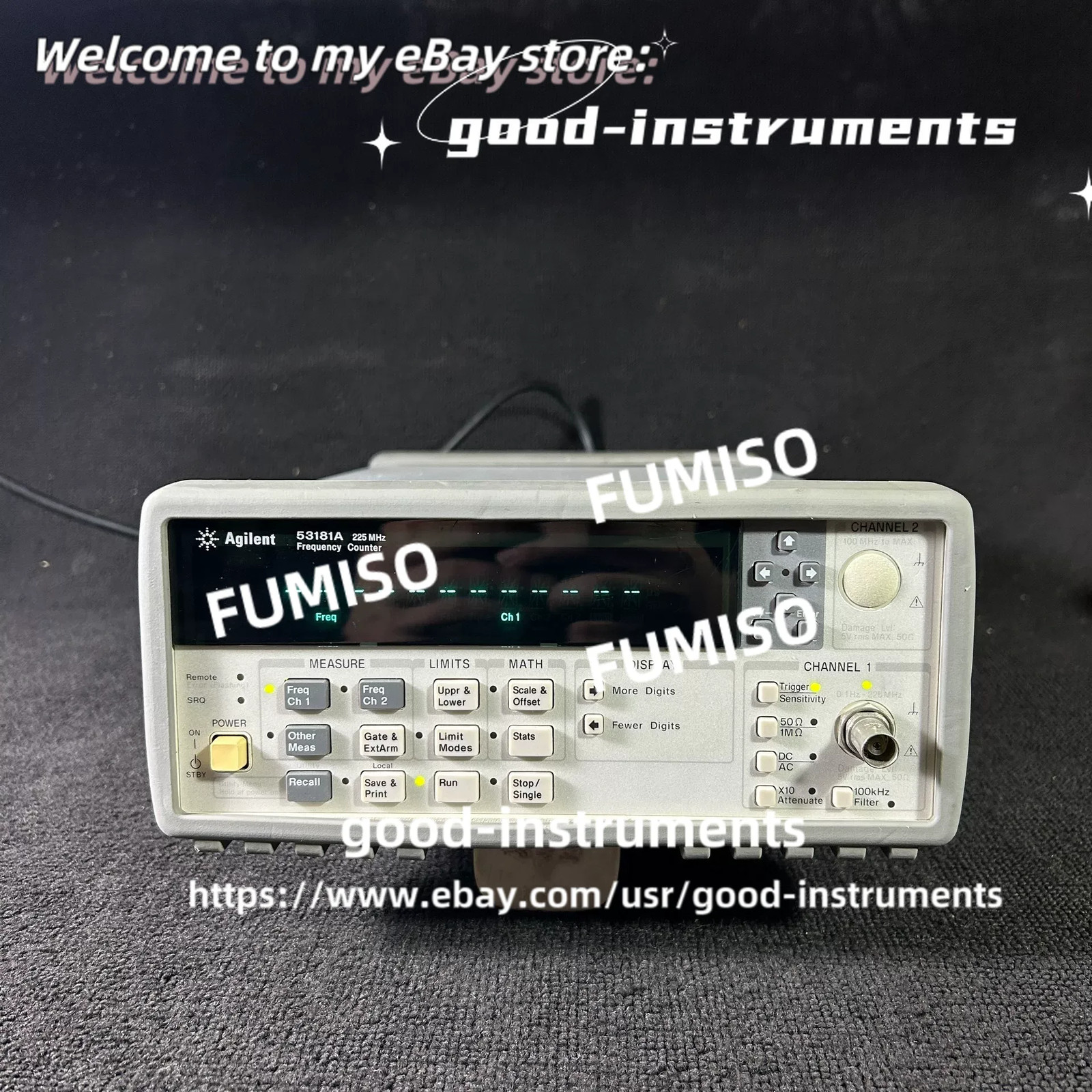 Agilent 53181A Universal Frequency Counter 225MHZ,10 digits/s*go