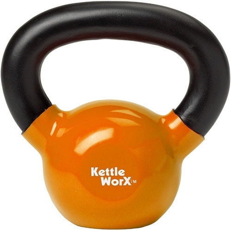 Weighted Kettlebell Vinyl Coated Durability Smooth Handle Core Cardio Workout US