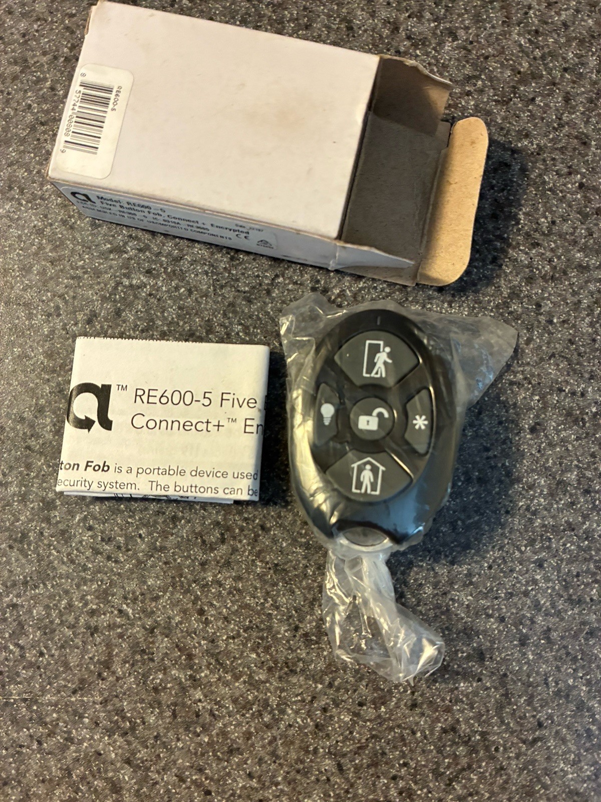 Alula 5-Button Key Fob RE600 / Connect + Encrypted