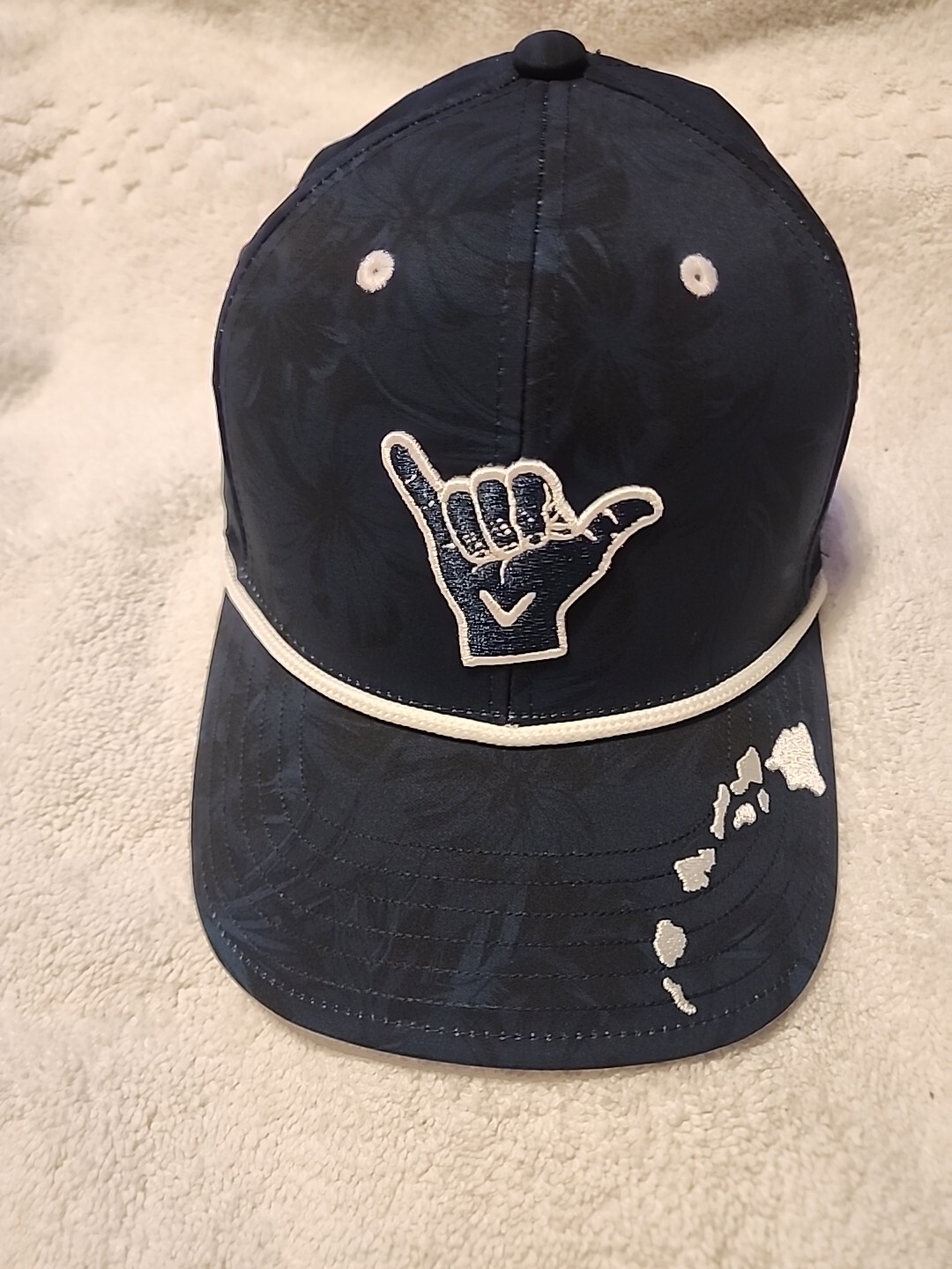 Callaway Hawaii  Shaka Ko Olina Rope Hat Snapback Floral Navy