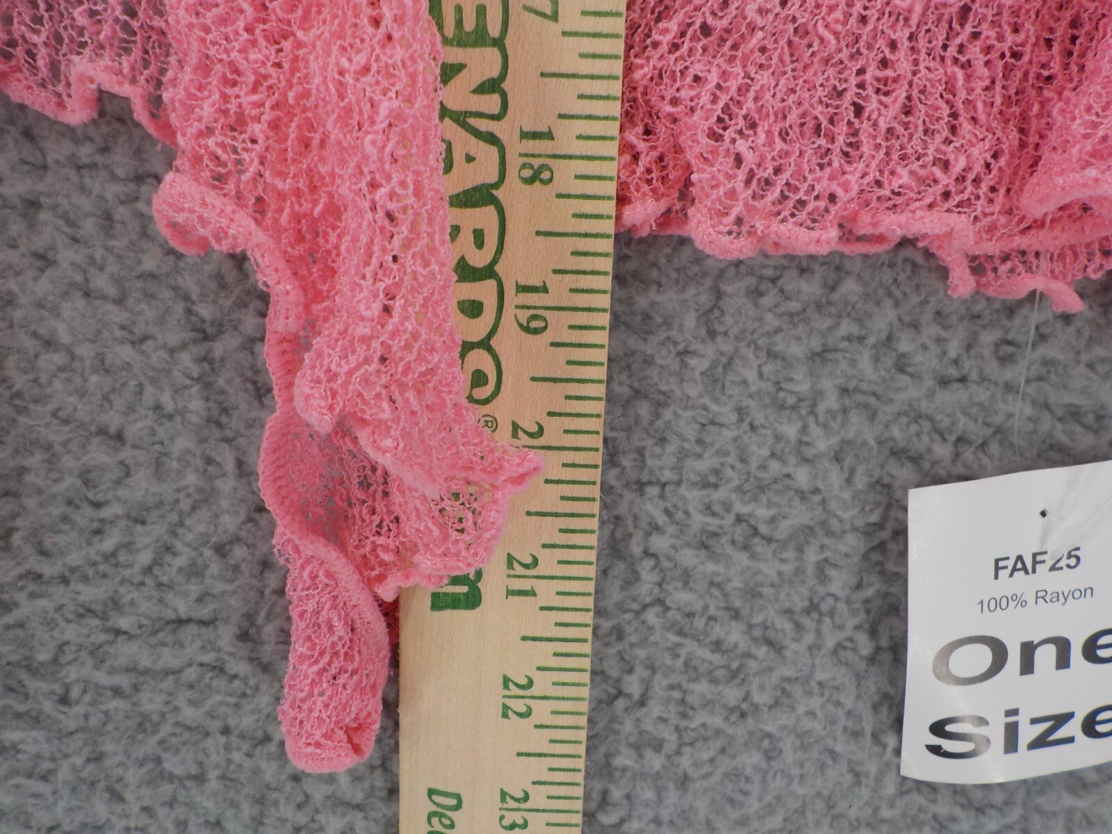 Favant Knitted Shawl Wrap Ladies One SZ Petite Pink Front Tie Delicate Jacket