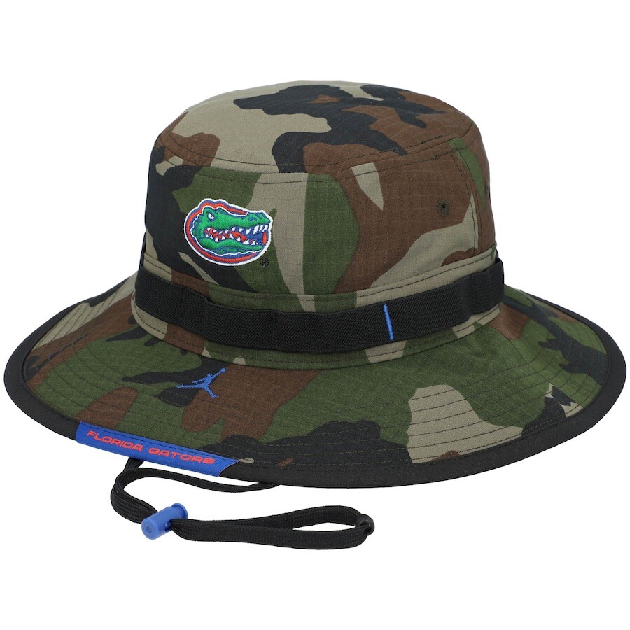 Nike Jordan Florida Gators On Field Sideline Camo Boonie Bucket Hat Size M/L New