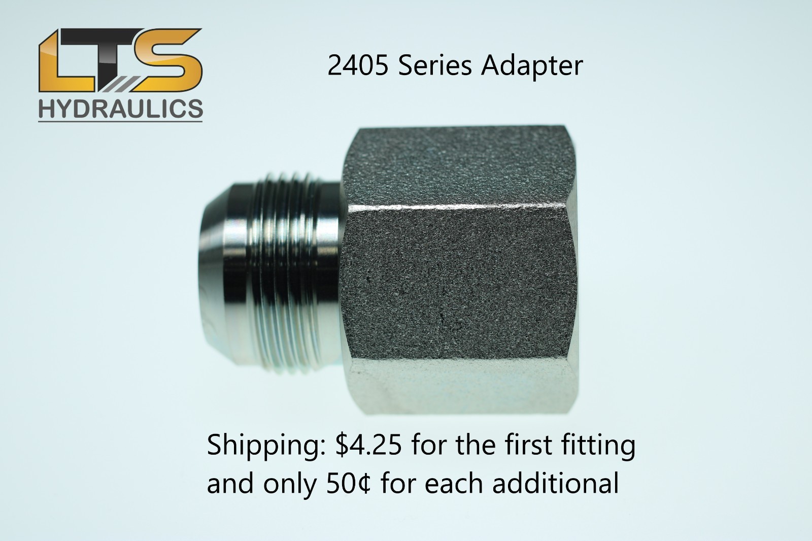 5/16" Male JIC x 1/4" Female NPT Pipe Adapter 2405-05-04 Zinc Coated Steel