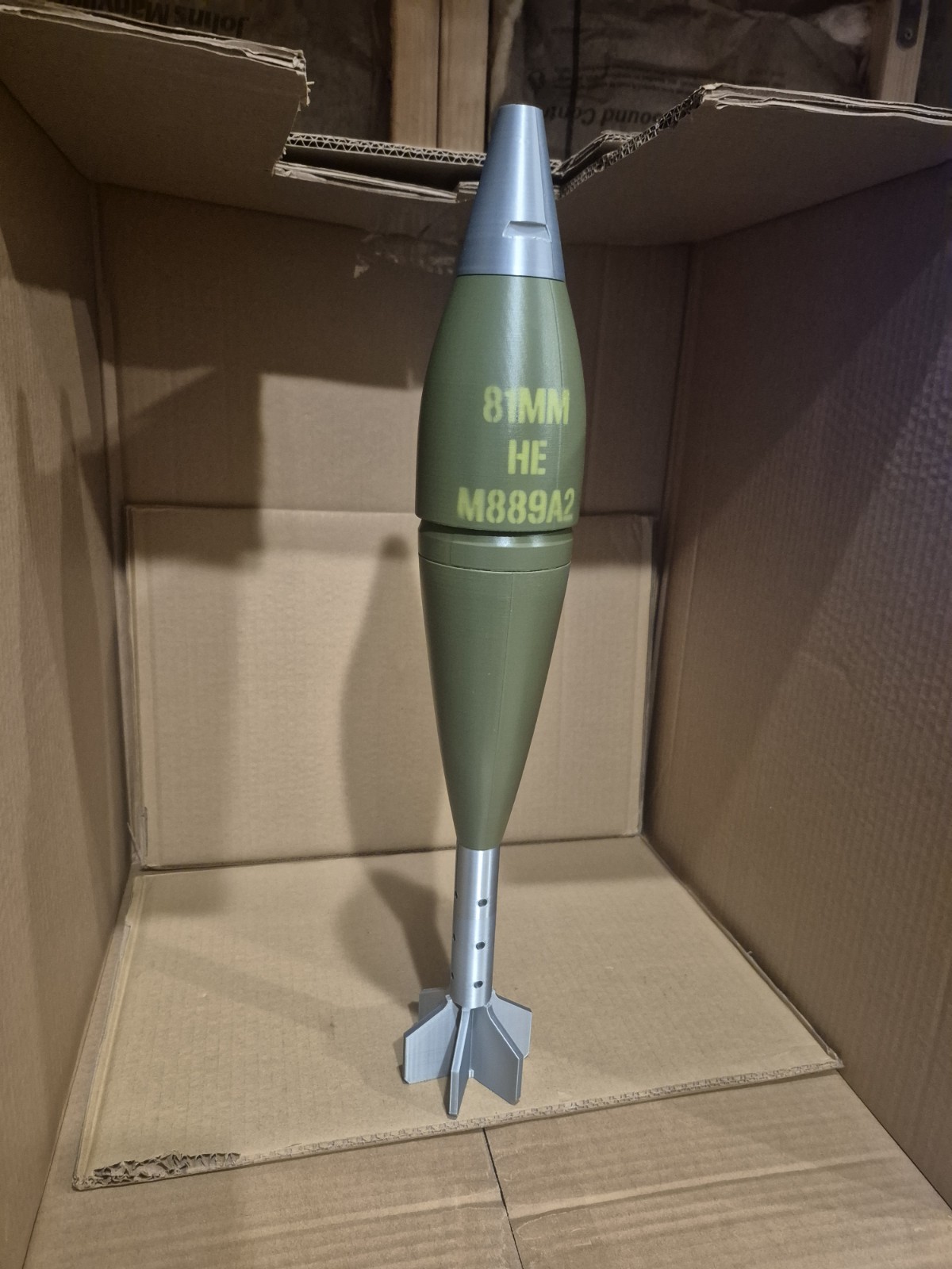 81MM Mortar Prop 3d Printed Painted Letters 18 In Tall