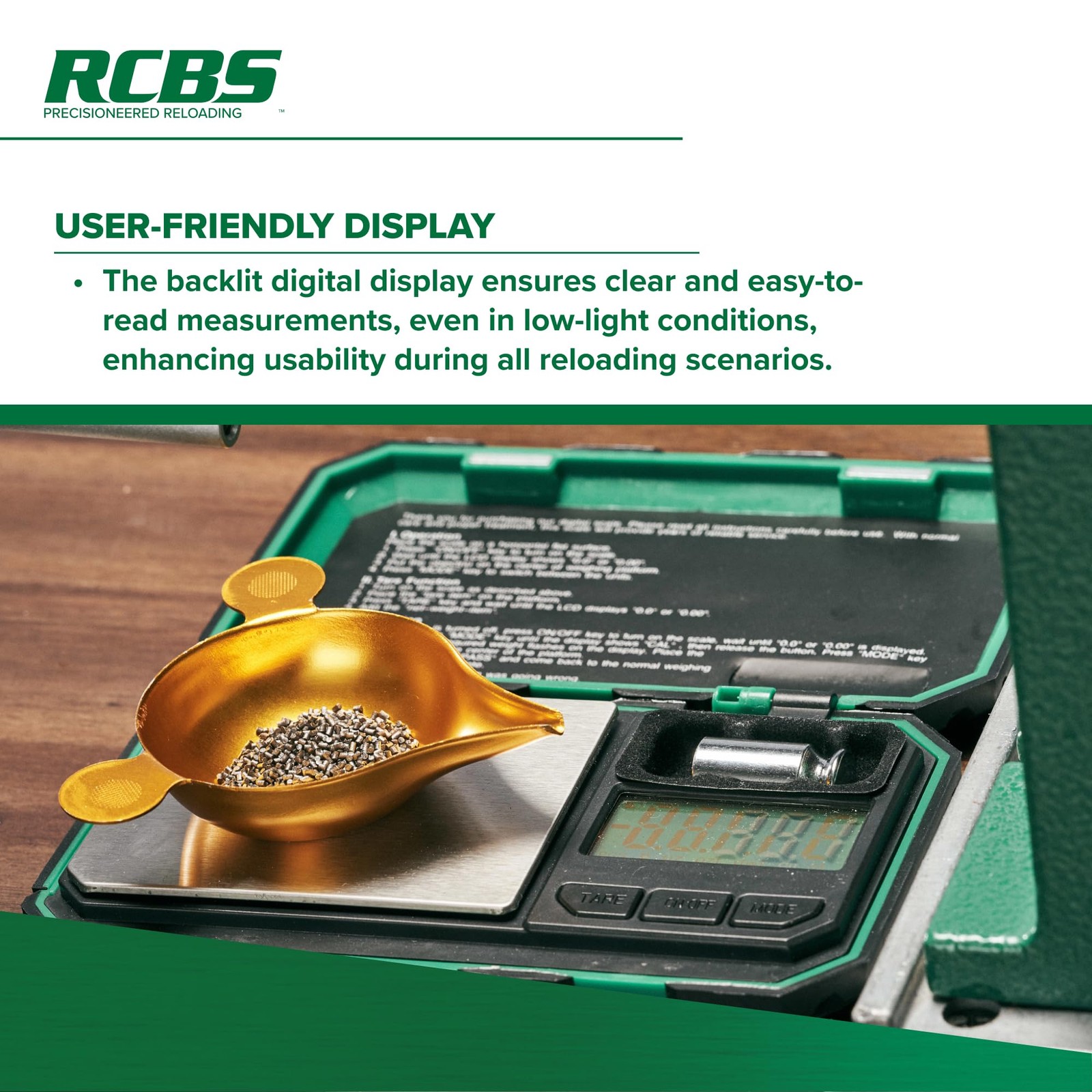 1500 Grain Pocket Scale Digital Electronic Reloading Weight Scale Green PC