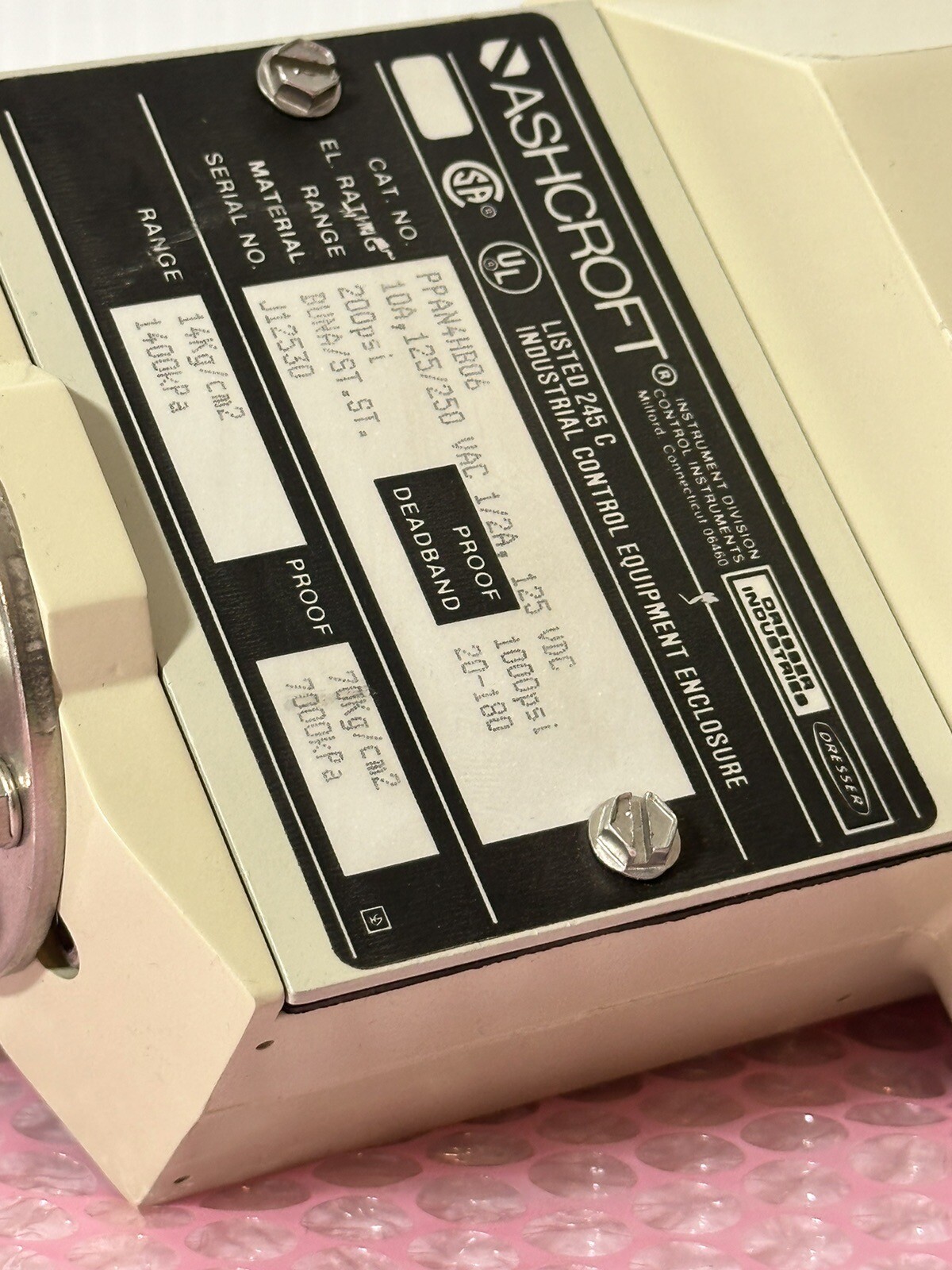 Ashcroft PPAN4HB06 Switch Pressure