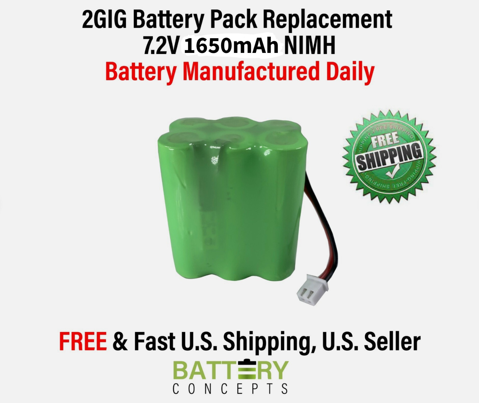 Battery Replacement for 2GIG BATT1 GC2 228844 Alarm System Corun GoControl