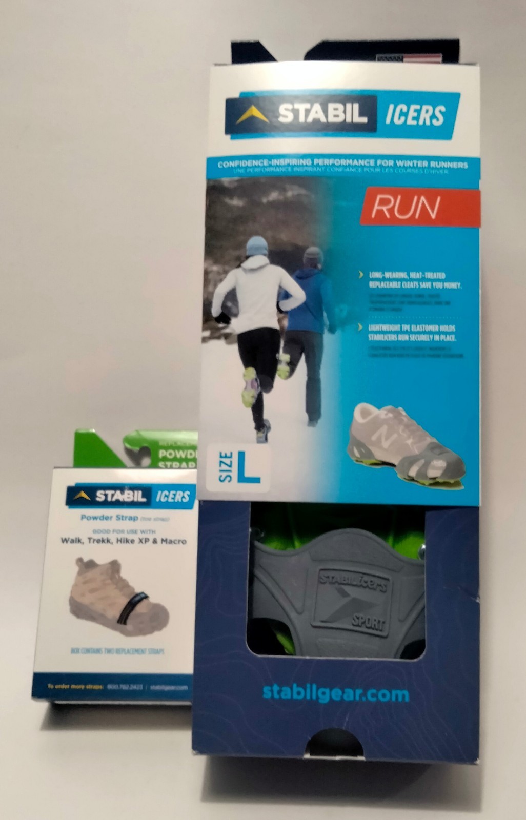 Stabil Icers Traction Cleats L For Running Hiking On Snow And Ice W/Toe Straps