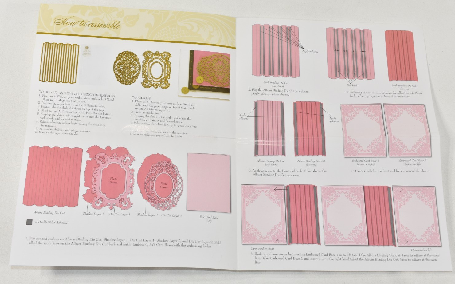 Anna Griffin Album Binding Making Die Embossing Folder AG1168 INCOMPLETE - READ