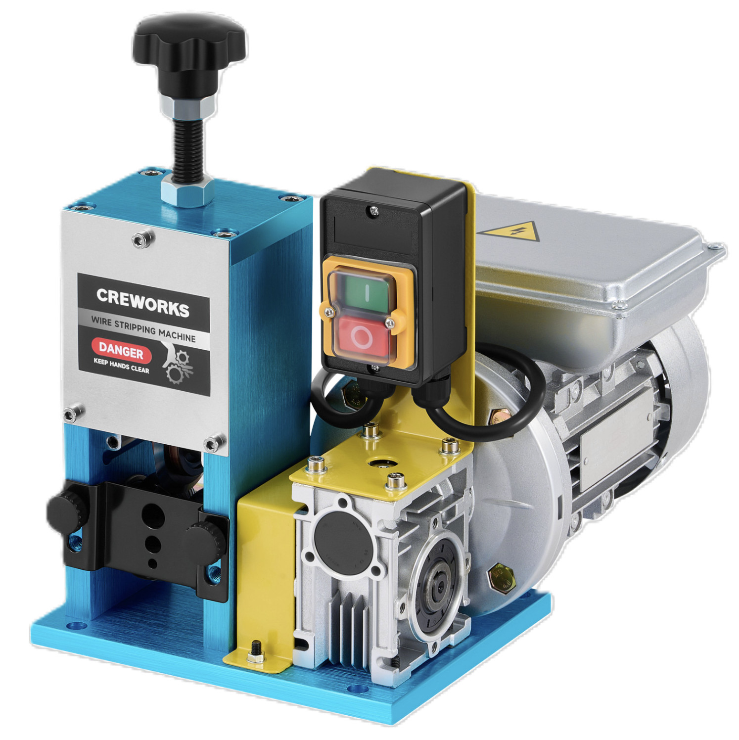 CREWORKS 180W Automatic Wire Stripping Machine for 0.04"-1.18" Copper Wires AWG