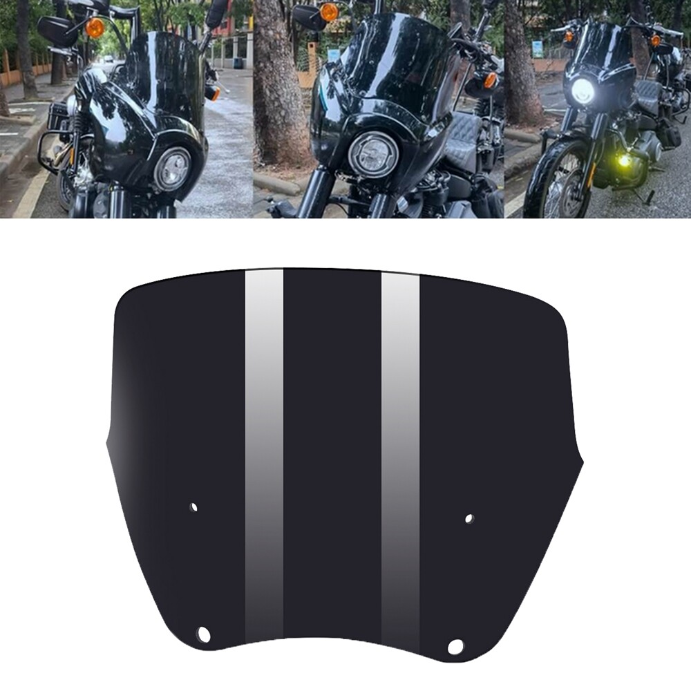 Smoke 12" Windscreen Fairing Windshield For Harley Dyna FXD Street Fat Bob 99-17