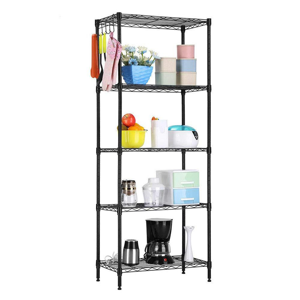 5Tier Shelf Adjustable Wire Metal Shelving Rack High Quality Garage Storage Rack