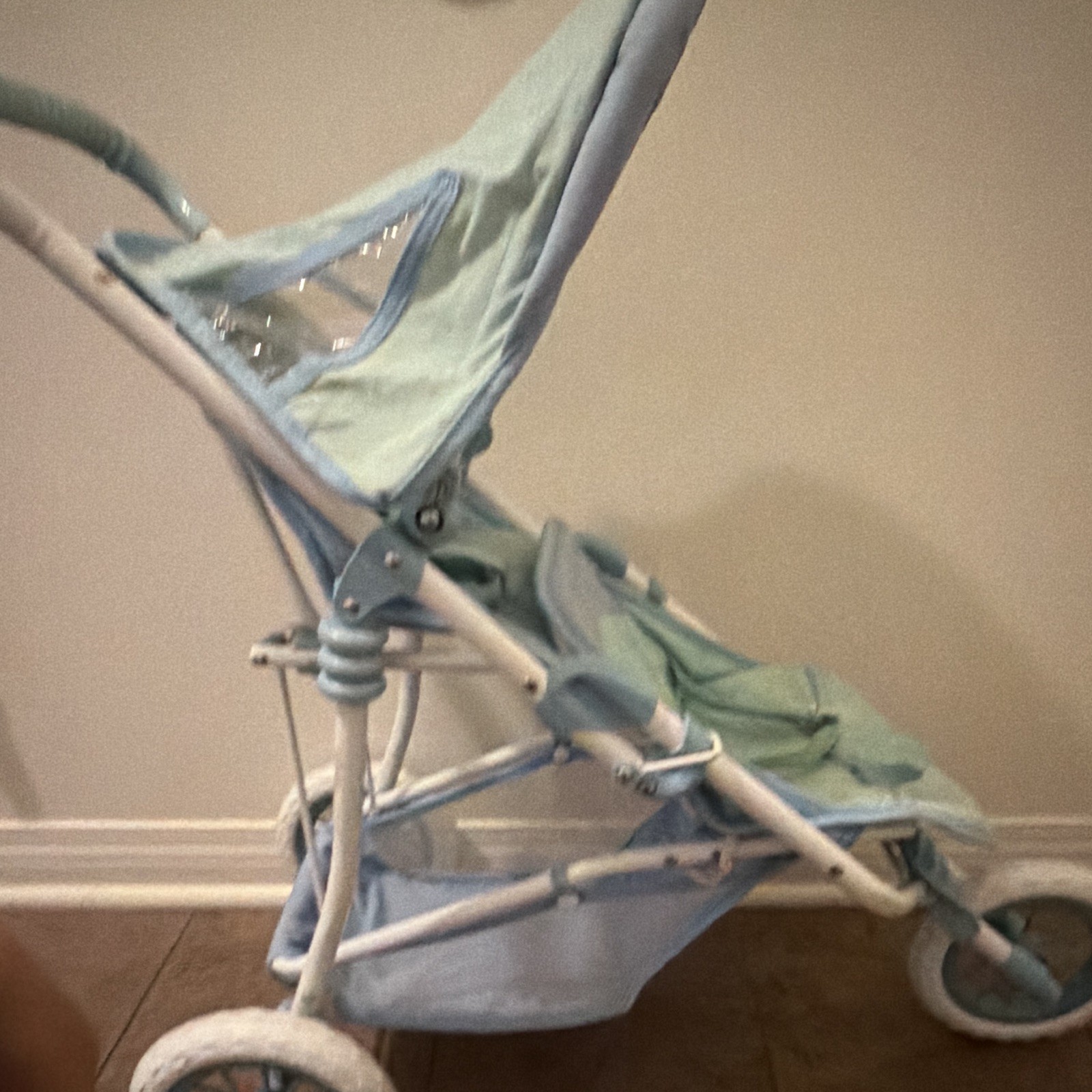 Blue Green White Umbrella Stroller Single Seat Folding Canopy 3-Wheel
