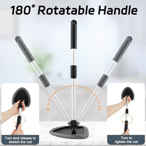 Windshield Cleaner Tool, Car Window Cleaner Tool with 4 Pcs Reusable