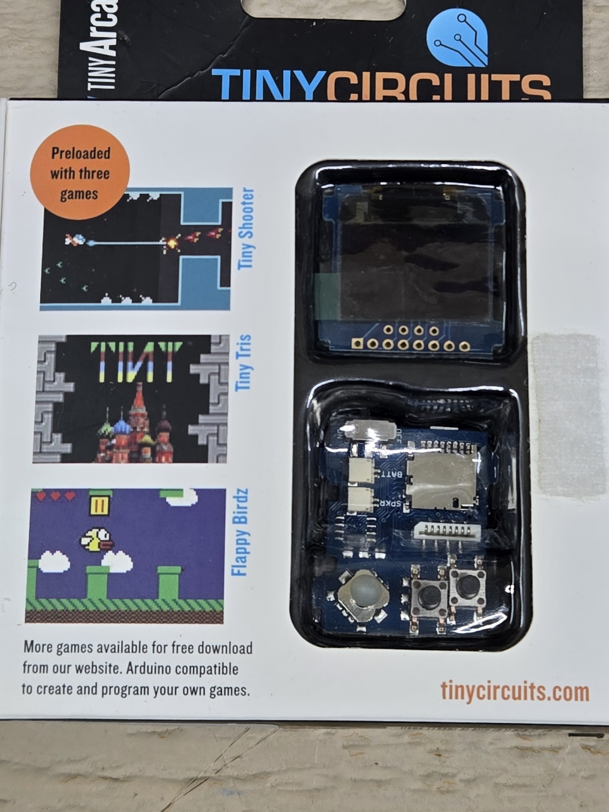 TinyCircuit Tiny Arcade DIY Kit NEW