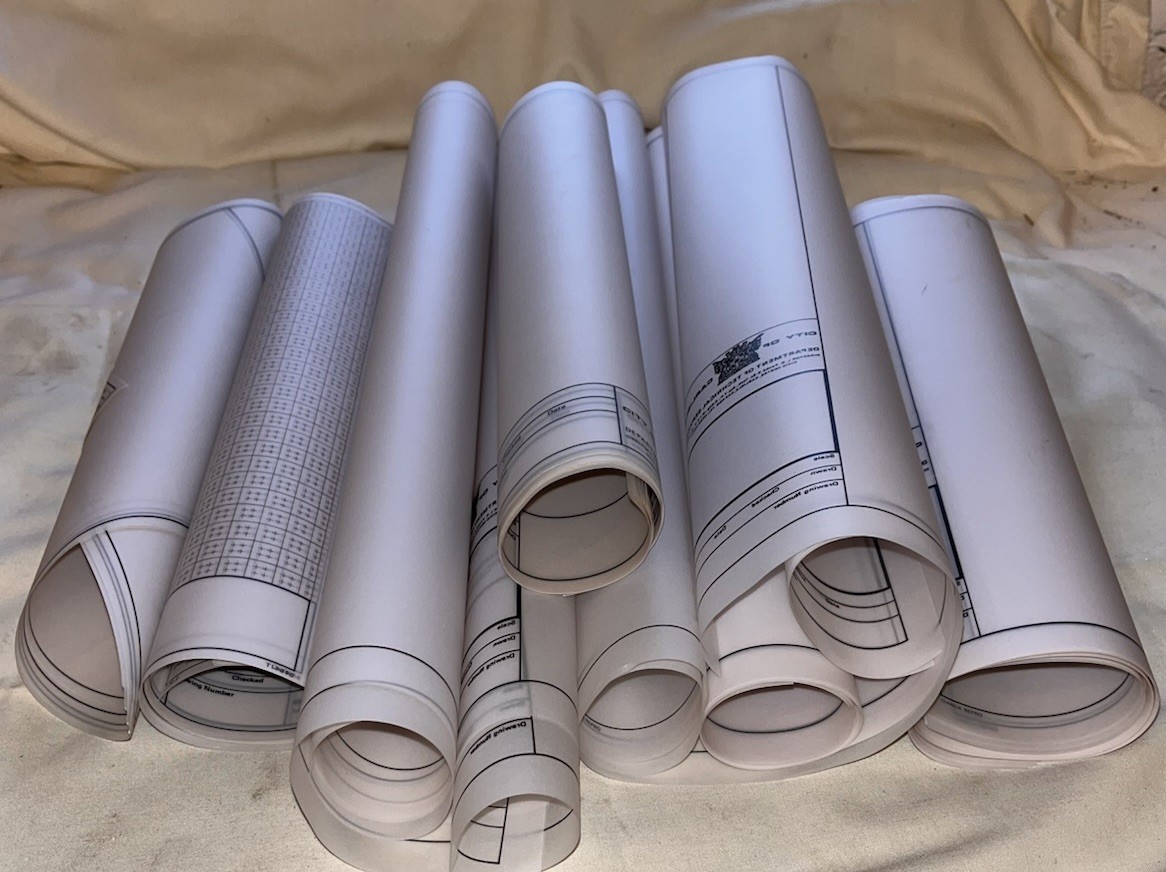 Vintage Architectural Drawing Sheets Drafting Film Vellum City of Carlisle
