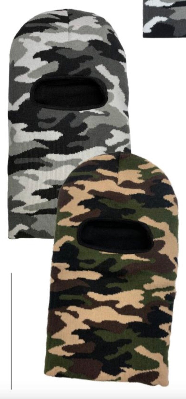 Igloos Outdoor Youth Camo Facemask One Size Choose Urban or Woodland Camo NWT