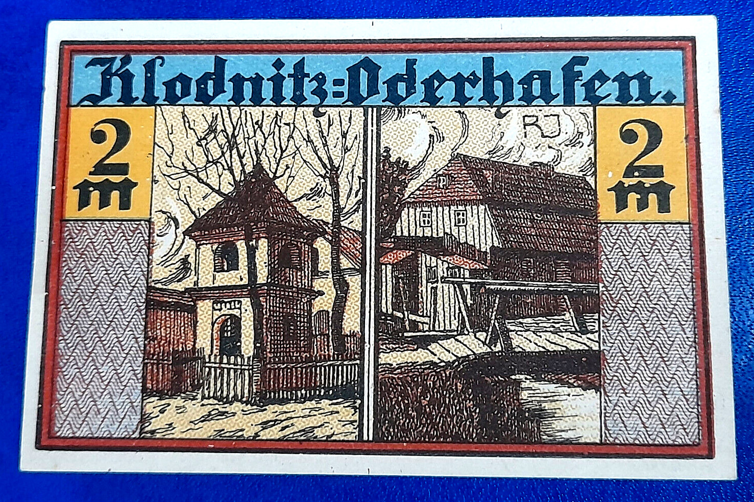 KLODNITZ ODERHAFEN (KŁODNICA) NOTGELD 2 MARK 1921 GERMANY BANKNOTE (31412)