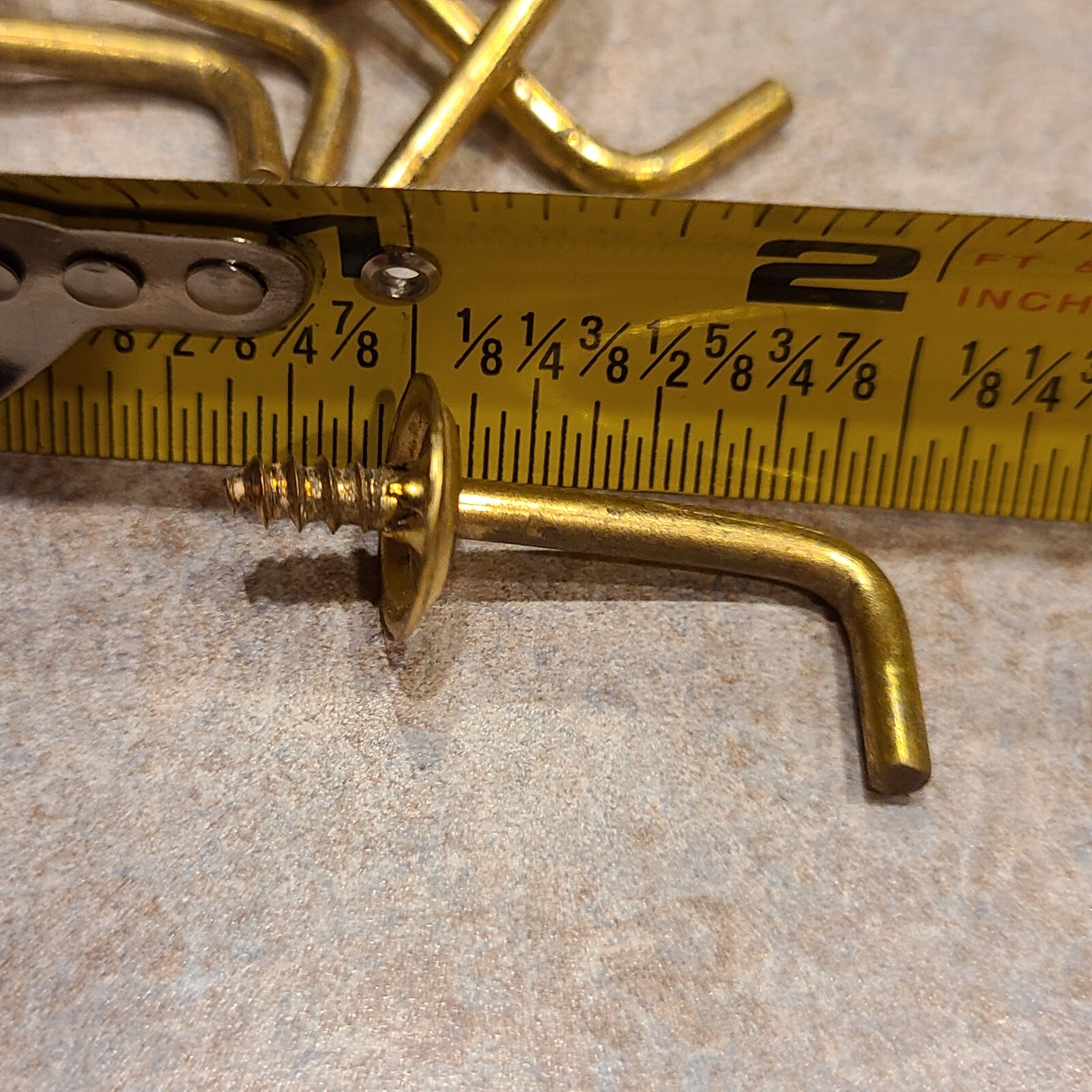 Lot 50 Brass 1" Shoulder Hooks
