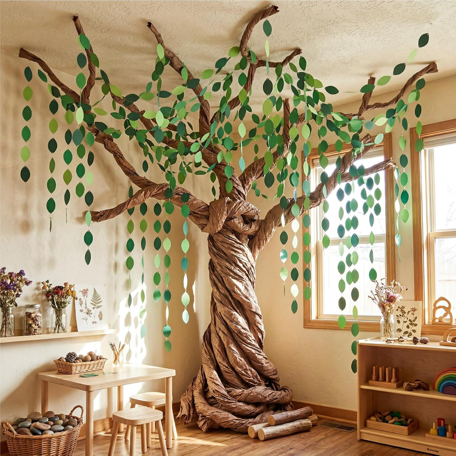 Classroom Tree 3D Bulletin Board Decor Jungle Classroom Decor | 5.9 Ft DIY Rainf