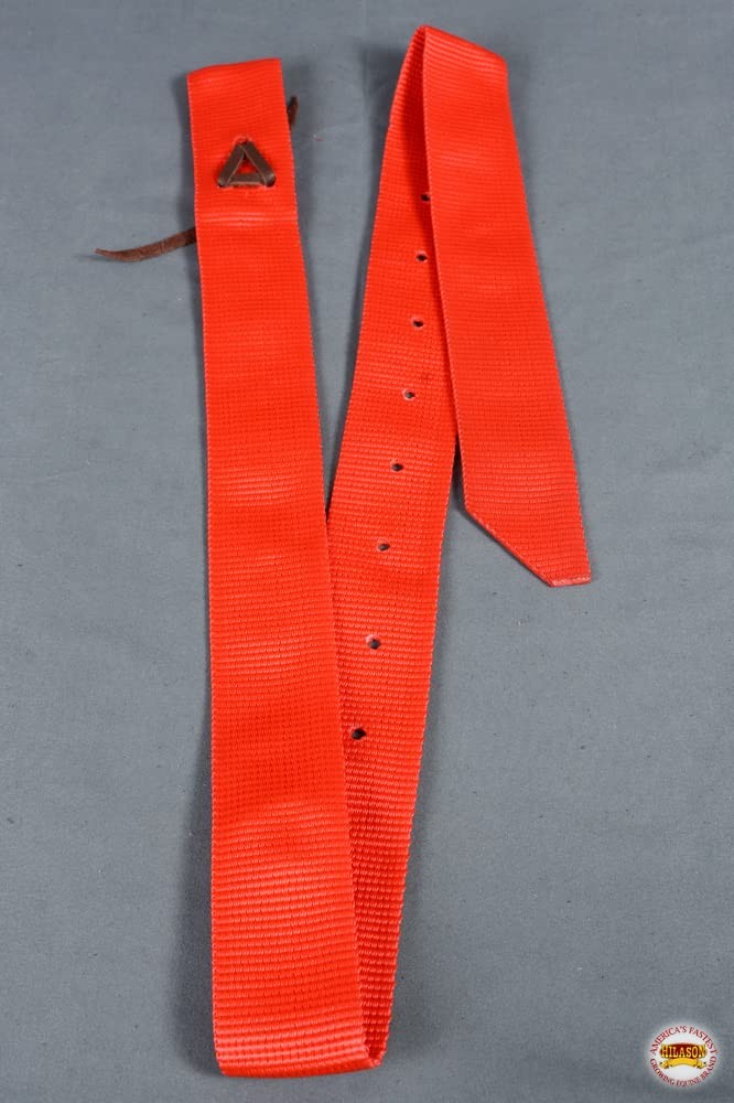 HILASON Red Nylon Cinch Tie Strap Off Billet Saddle Set