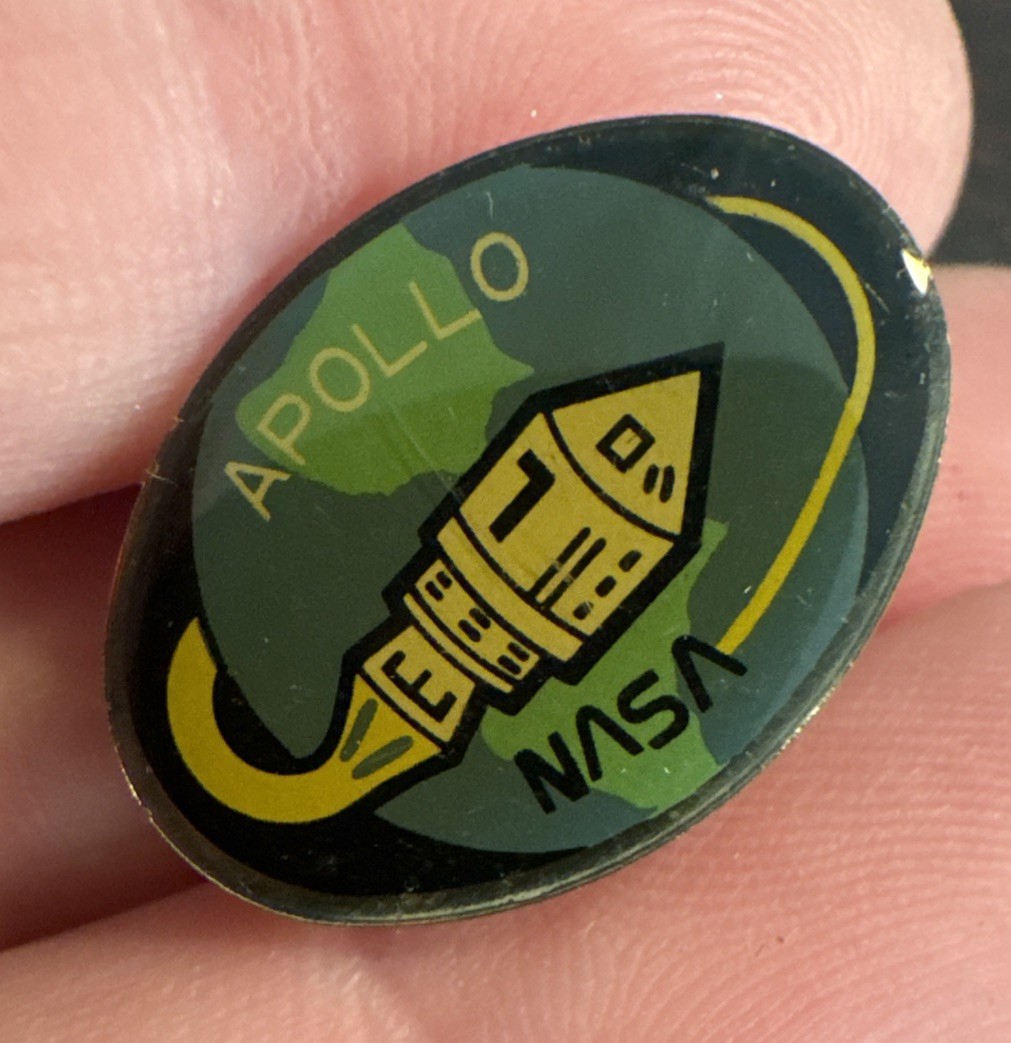 Vintage NASA Apollo Mission Space Capsule Pin N.A.S.A. Exploration Vehicle