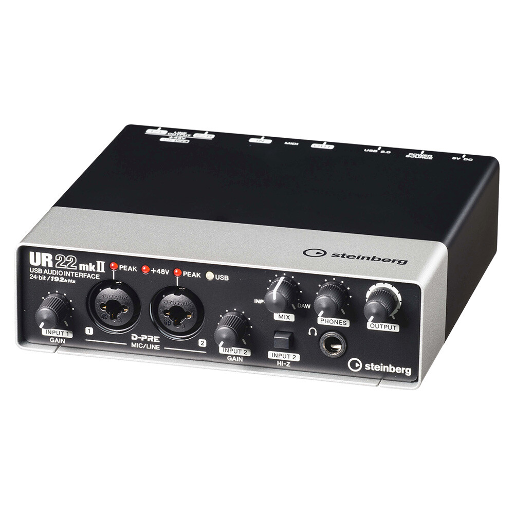 Steinberg by Yamaha UR22mkII USB 2.0 Audio Interface w/ Dual Microphone Preamps