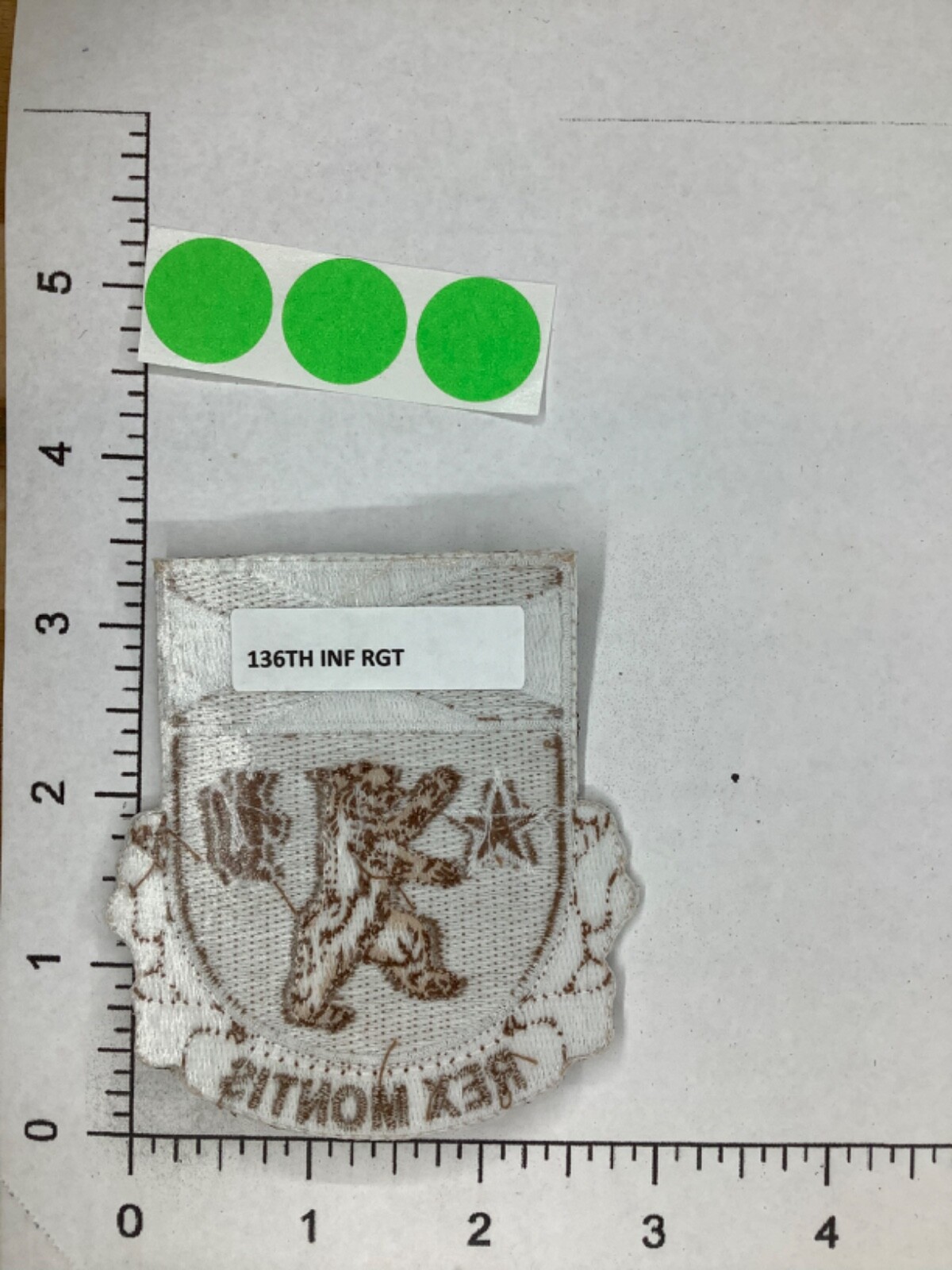 US ARMY 136th INFANTRY REGIMENT PATCH