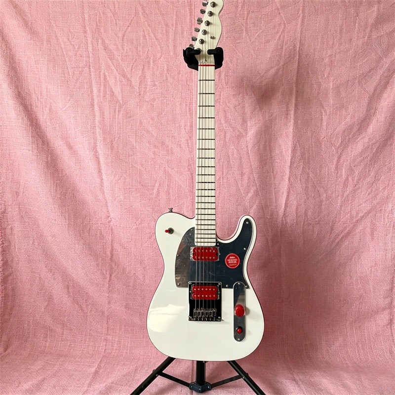 Ledux Red White TL Electric Guitar HH Open Pickups Rosewood Fretboard Factory