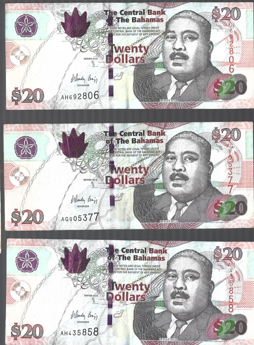 Bahamas ❤️💥assorted 22 spendable notes  ... Total: $169  ✨✌️ lot #5210