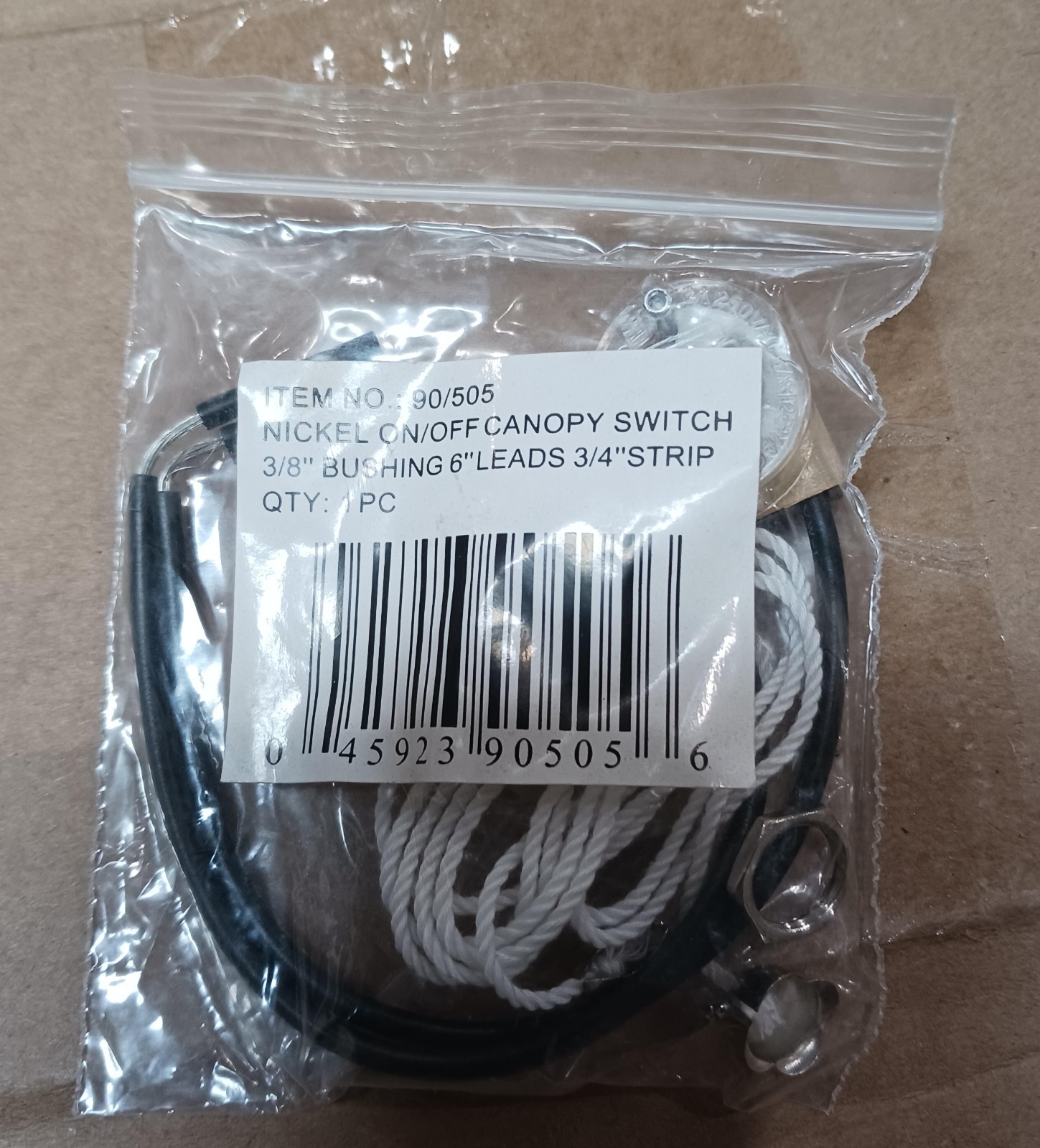 Satco 90/505 Pull Chain Light Switch with Metal Chain Cord Bell, Nickel