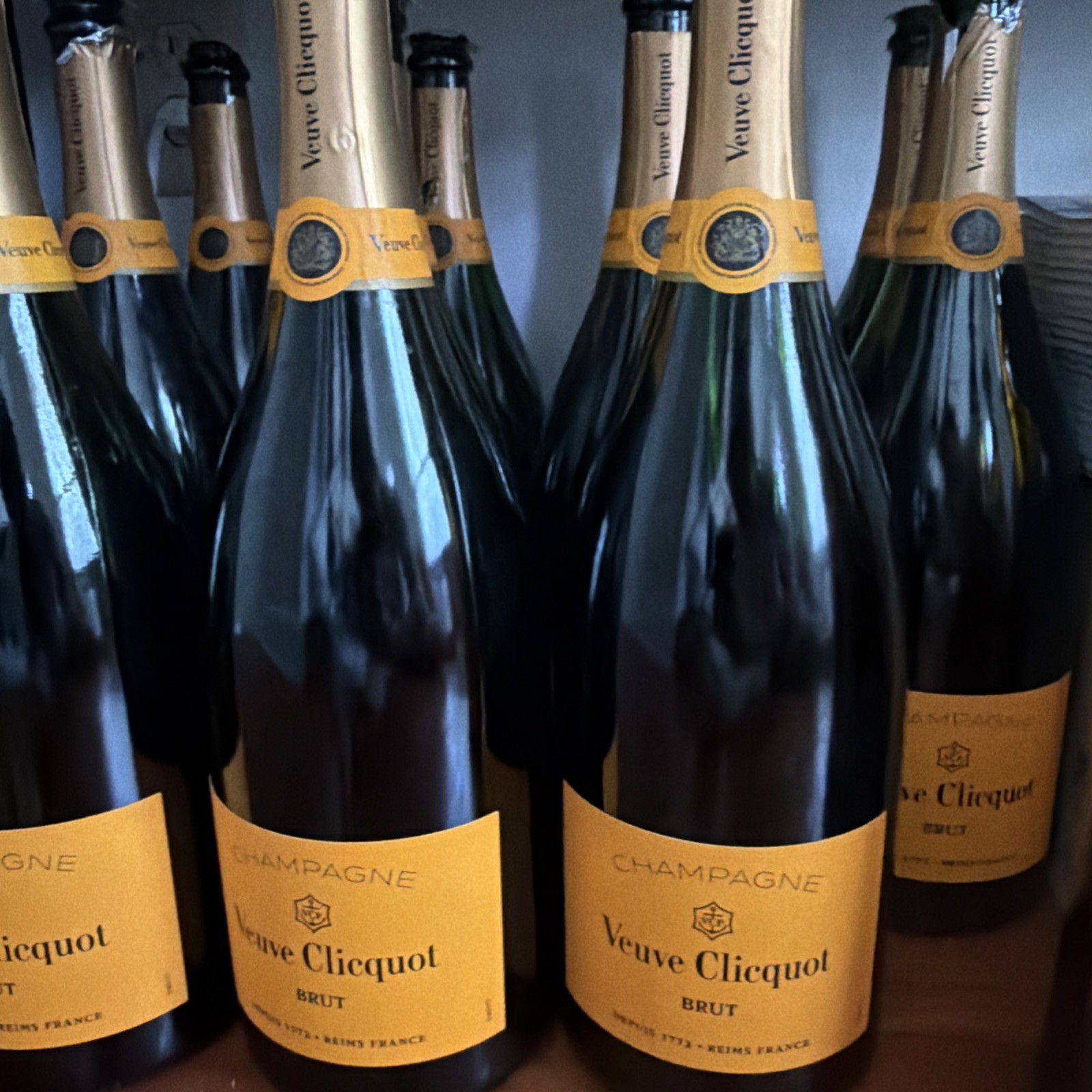 One Veuve Clicquot empty bottle, 1.5 L