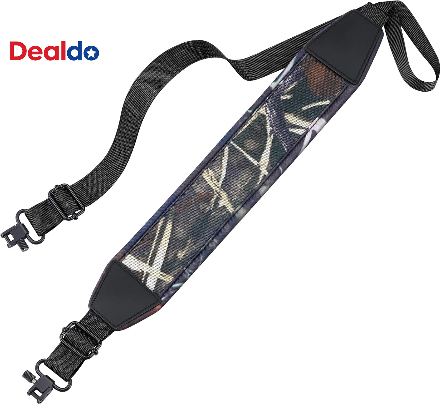 Two Point Sling Rifle Sling with Wide Neoprene Padded, Padded Sling with Metal S