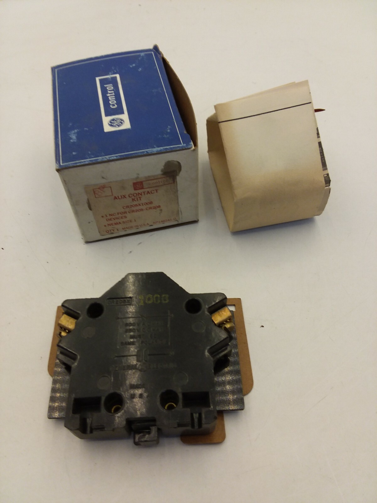 GENERAL ELECTRIC CR205X100B AUX CONTACT KIT 1NC FOR CR205-CR208 NEMA 1 NIB