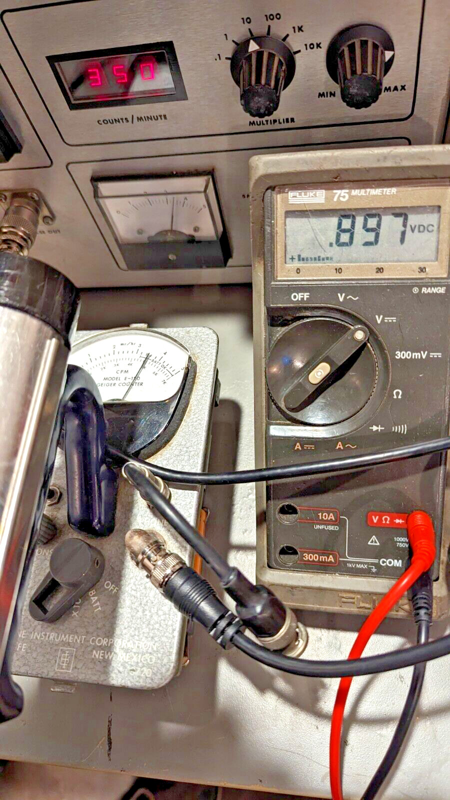 1x CLEAN Eberline E-120 Survey Meter And Probe Tested, Verified, and GUARANTEED