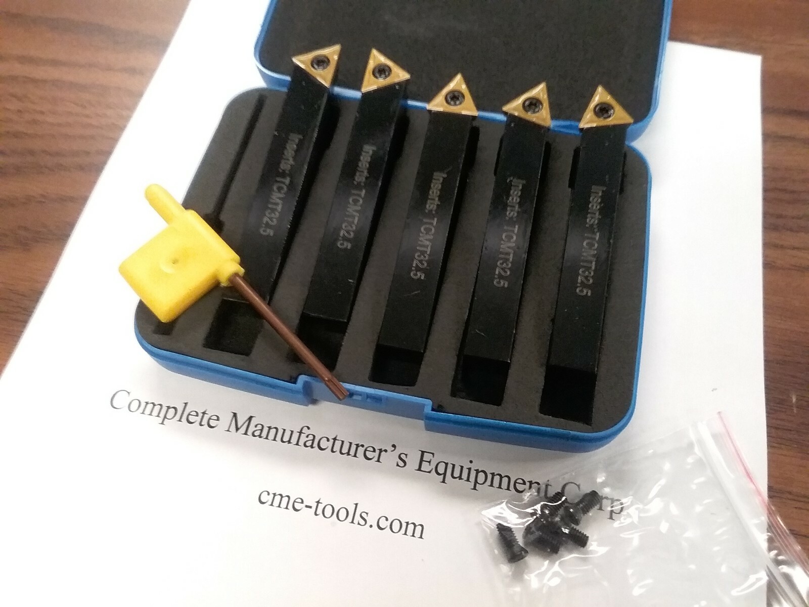 1/2" Indexable Turning Tool Bits 5pcs/set TCMT32 Inserts, part#:TOBC121--new