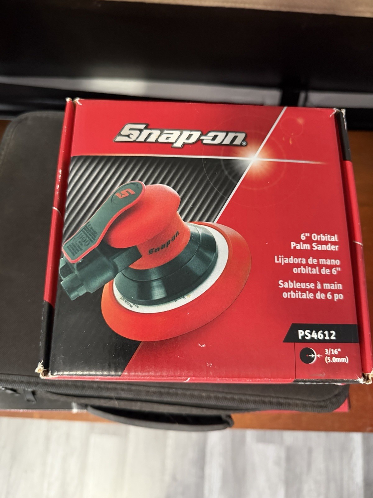 Snap-On PS4612 6 Inch Orbital Palm Sander Pneumatic Air Powered Brand New