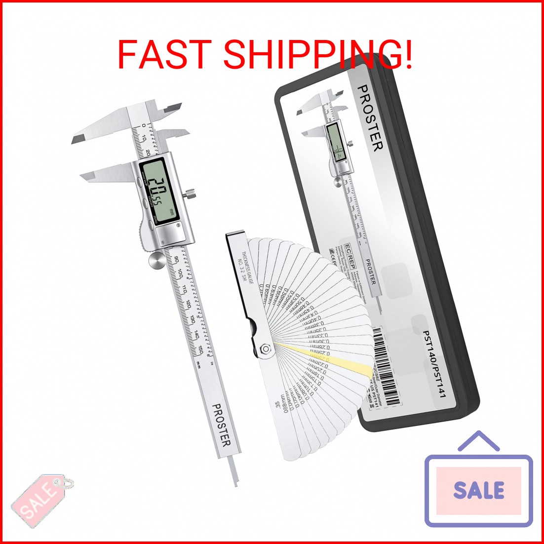 Proster Digital Vernier Caliper 6inch 150mm - Electronic Caliper Fraction/Inch/M