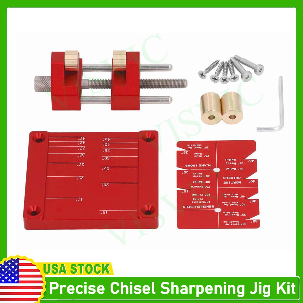 Precise Chisel Sharpening Jig Kit Honing Guide System for Woodworking Chisels