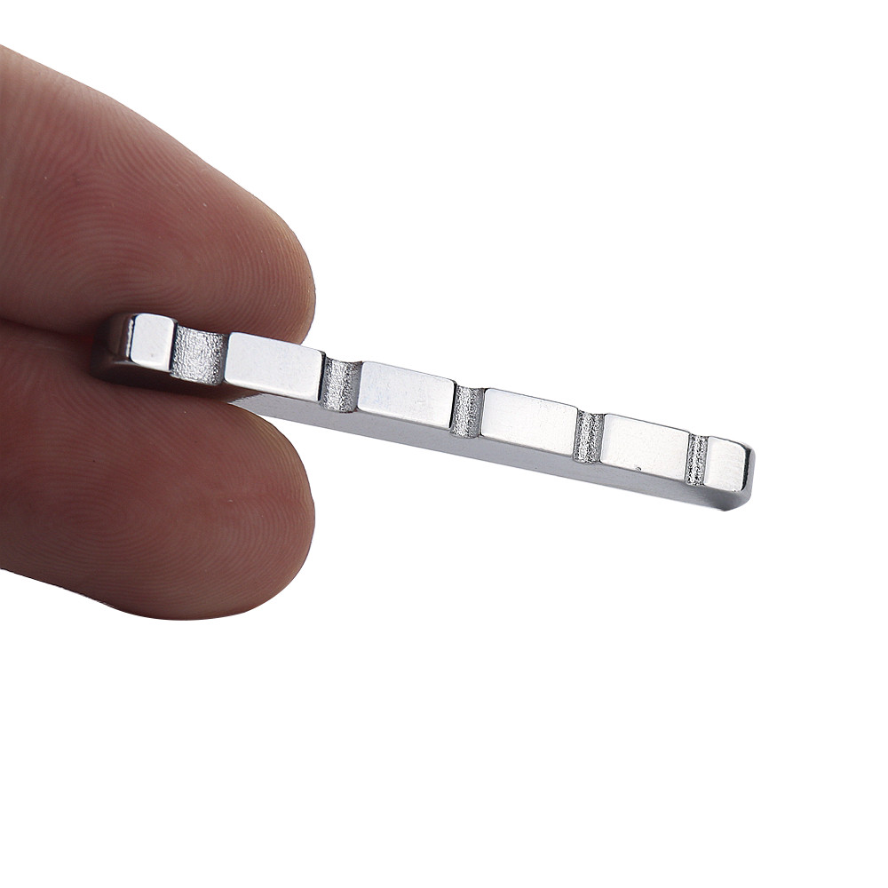 Bass Guitar Nut 5 String Slotted Stainless Steel Nut for bass parts 45mm x 6mm
