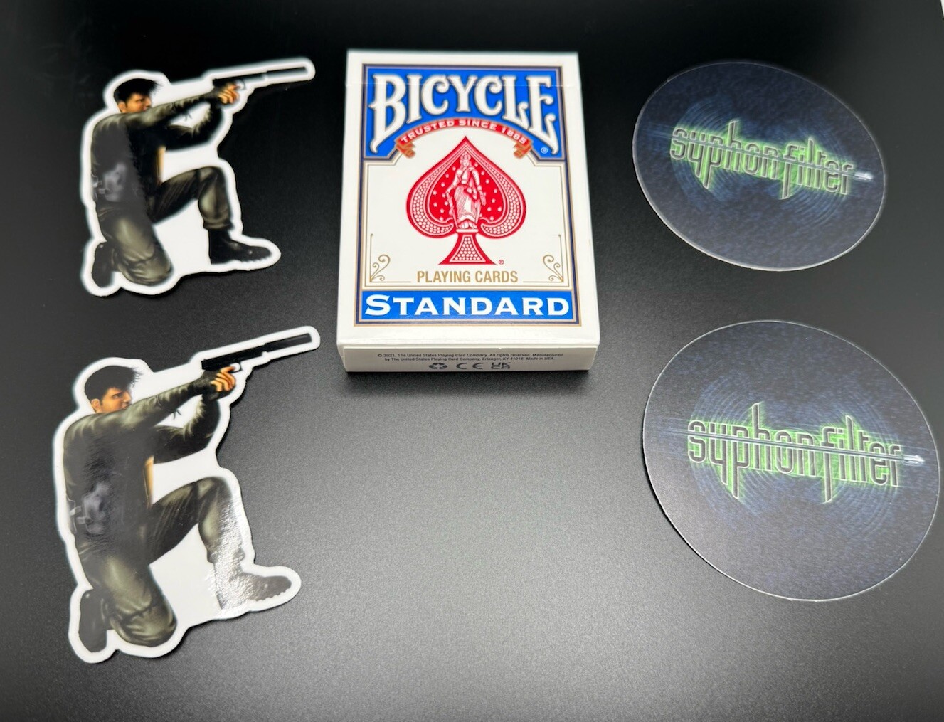 PlayStation Syphon Filter Logo Sticker & Gabe Logan Character Sticker 3 Inch New
