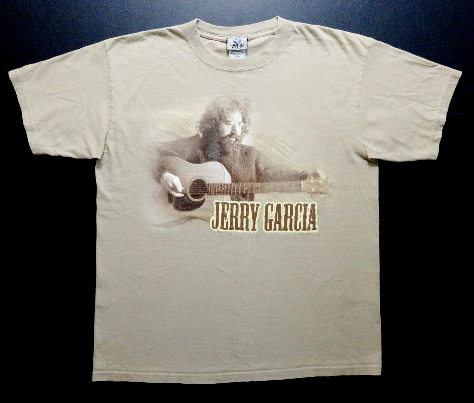 Grateful Dead Shirt T Shirt 2004 Jerry Garcia Acoustic Guitar Image 1969 JGE L
