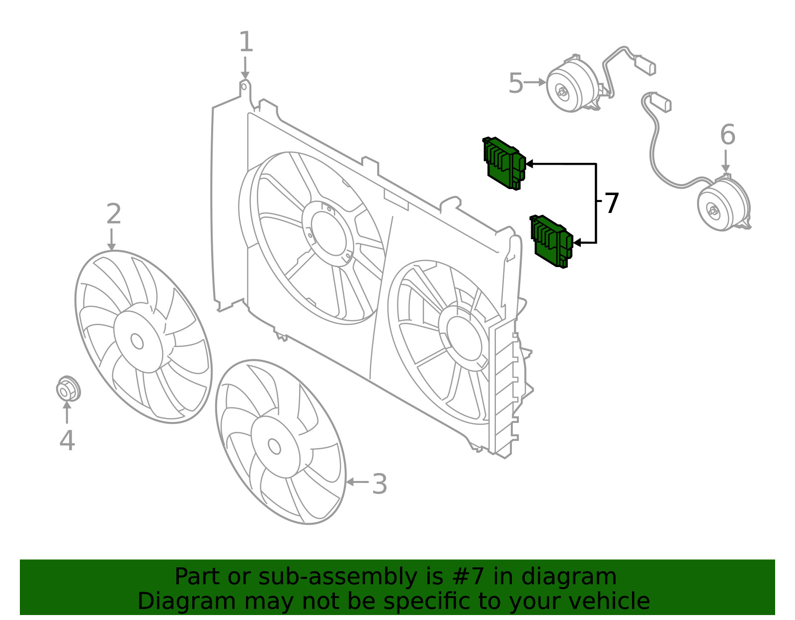 Genuine Subaru Fan Module 45132AL00A