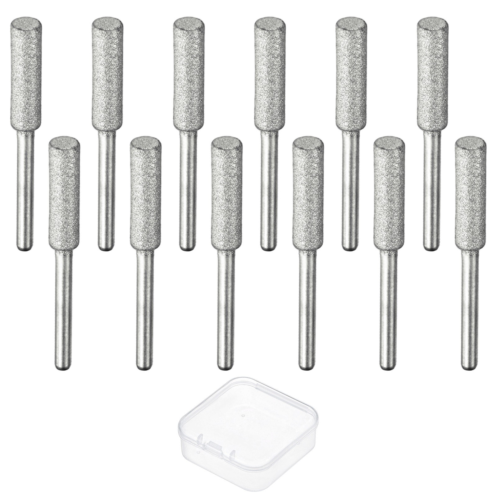 Chainsaw Sharpener with Box [12pcs] - Chainsaw Sharpening - [Silver- 7/32 Inch]