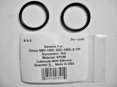 2 Groco 2-120 O-Rings / R&S 120G / For SBV-1500 & SSC-1500 + / EPDM Material